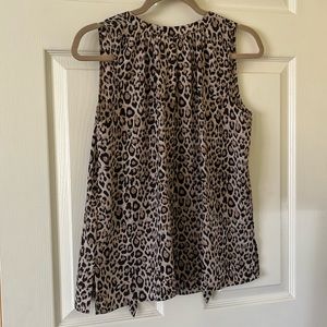 Loft outlet leopard print sleeveless top